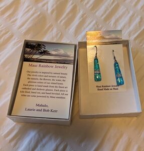 Maui Rainbow Jewelry Blue Earrings